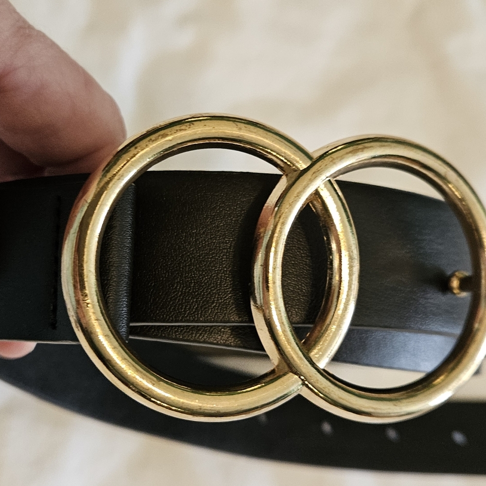Faux Leather CC Gold 1.25x46inch Belt